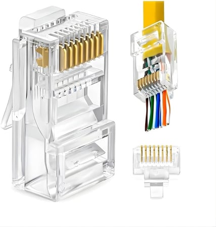 MN116F Cat6 Jack/20 Adet-EZ YENİ NESİL rj45 konnektör-8P/8C AÇIK UÇLU SOKET/rj45 jack (20)