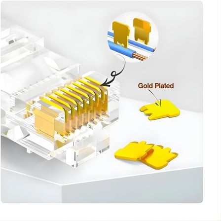 MN116F Cat6 Jack/20 Adet-EZ YENİ NESİL rj45 konnektör-8P/8C AÇIK UÇLU SOKET/rj45 jack (20)