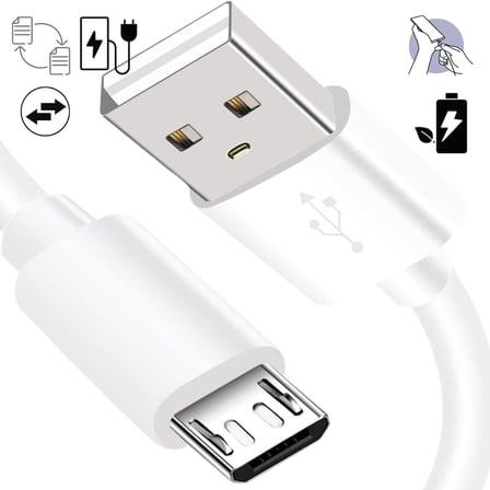 Dayanıklı USB Şarj ve Veri Kablosu, Micro USB, USB-C ve 8 Pin Seçenekli, Güçlendirilmiş Uç, Hızlı Şarja Uyumlu, Günlük Kullanım (20, Santimetre, Micro USB)