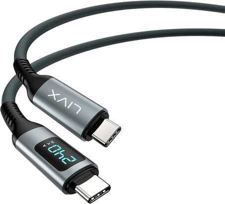 Thunderbolt 4 Type C to Type C 240W Hızlı Şarj 8K@60Hz Görüntü Aktarımı 40Gbps Veri Transferi PD3.1 Led Göstergeli 1.5 Metre Örgülü Kablo ARD-015 (1.5 Metre)