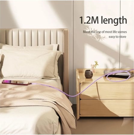 Z21 33W USB-C to Lightning PD 3A 2m Örgü Şarj ve Data Kablosu, iPhone ile Uyumlu, Siyah