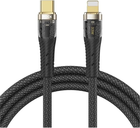 Z21 33W USB-C to Lightning PD 3A 2m Örgü Şarj ve Data Kablosu, iPhone ile Uyumlu, Siyah