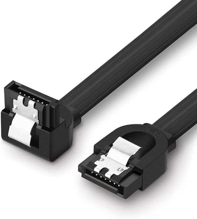 40 cm Sata Data Kablo - 90 Derece - Metal Klip