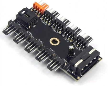 Fan Çoklayıcı Adaptör ve Kablosu 10 Port Fan Power Ide Switch Pwm Çoğaltıcı Hub 4337