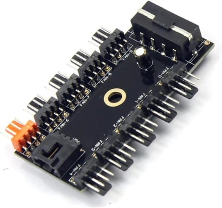 Fan Çoklayıcı Adaptör ve Kablosu 10 Port Fan Power Ide Switch Pwm Çoğaltıcı Hub 4337