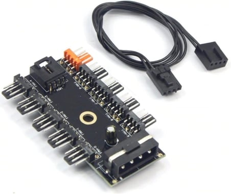Fan Çoklayıcı Adaptör ve Kablosu 10 Port Fan Power Ide Switch Pwm Çoğaltıcı Hub 4337