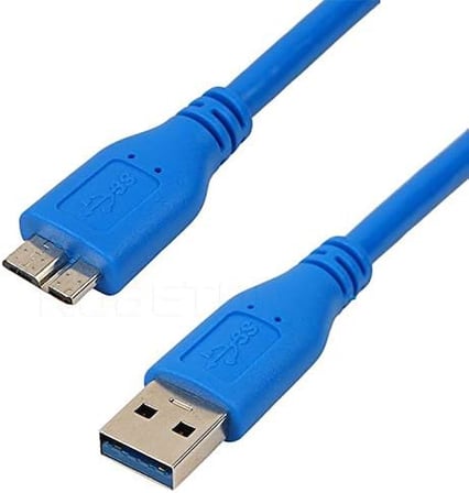 4914 Usb 3.0 Micro Type B Ara Hdd Harddisk Bağlantı Kablosu, Mavi, 3 Metre