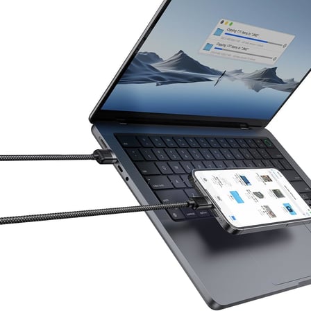 CA-6000 1.2 M USB-A TO LİGHTNİNG 3A MANYETİK SARILABİLİR KABLO