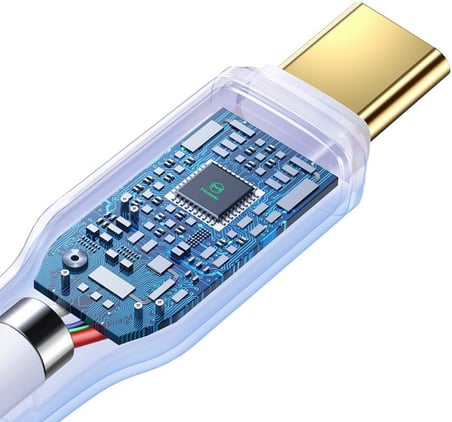 Ca-8350 100W Type-C To Type-C Data-Şarj Kablo 5A 1.2M, Beyaz