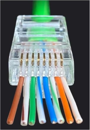 Ethernet İnternet Jack Standart Konnektör Jack Cat5 Cat6 Rj45 8P8C Modem Kablosu Soketi Network Uç (100 ADET)