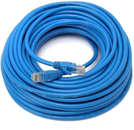 4219 Cat6 Ethernet Patch İnternet Kablosu 40 Metre, Mavi