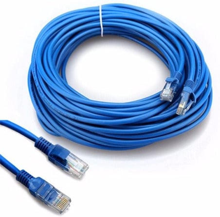 4219 Cat6 Ethernet Patch İnternet Kablosu 40 Metre, Mavi