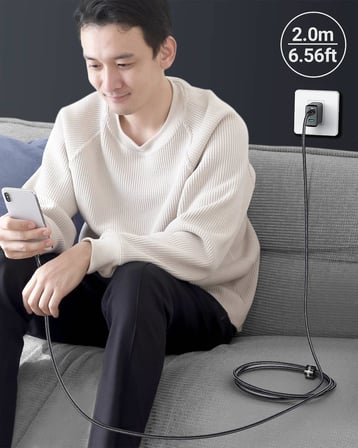 USB-C to USB-C 2 Metre Kablo 5A -100W Güç PPS 2.0 - Super Hızlı Şarj - Apple Uyumlu Type-C Şarj Data Kablosu - C4-03
