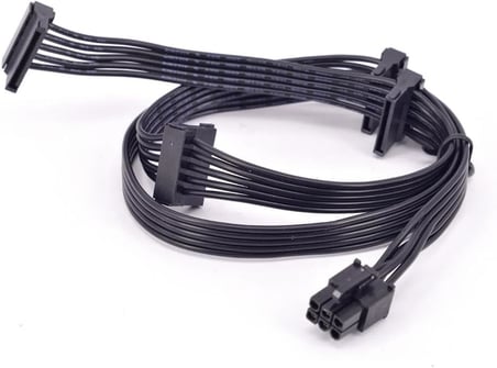 6 pin power supply kablosu 6 pin modüler sata kablo 6 pin 4x sata kablo 90 cm 6 pin sata kablo power supply kablosu