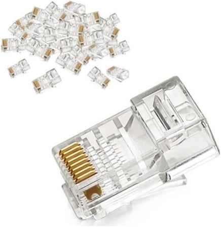 Cat 5 Cat 6 Rj45 Konnektör Jack 100 Adet