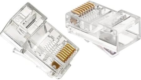 Cat 5 Cat 6 Rj45 Konnektör Jack 100 Adet