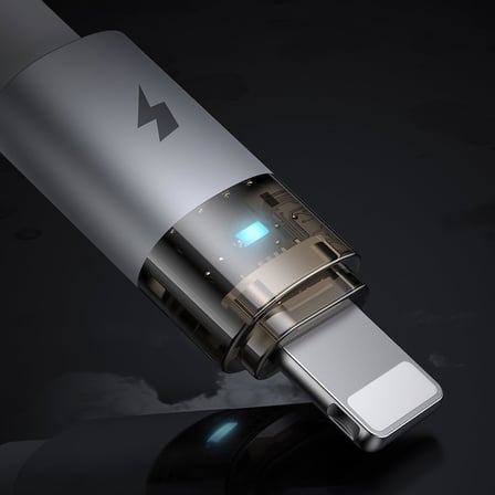CA-6912 30W Gösterge Işıklı Usb-A To Lightning Şarj ve Data Kablosu 1.2m - beyaz