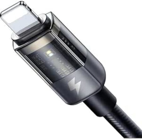 Ca-3140 Lightning Led Işıklı Power Off 3a Hızlı Data/şarj Kablosu 1.2m-siyah