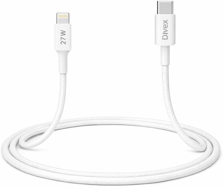 USB-C’den Lightning Şarj Kablosu 1 Metre | 27W Hızlı Şarj, 3.0A Güç Çıkışı | Örgülü Dayanıklı Tasarım, Akıllı ve Güvenli Şarj Desteği