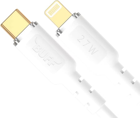 BUFF BL67 PD 27W Type-C TO Lightning 3.0A 1.2M Data ve Şarj Kablosu (Beyaz)