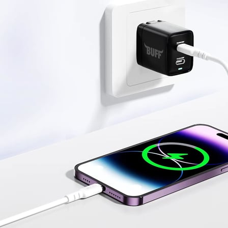 BUFF BL67 PD 27W Type-C TO Lightning 3.0A 1.2M Data ve Şarj Kablosu (Beyaz)
