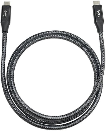 Action Thunderbolt 4 Type C Kablo 100 W PD Şarj 1 Metre 40 Gbps Veri ve Görüntü Aktarım Kablosu Örgülü Kablo TH01