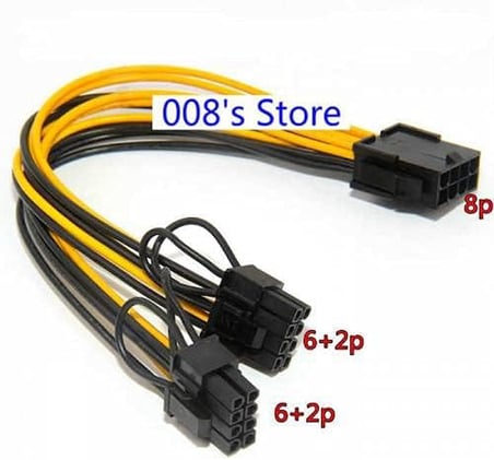 8 Pin Power Ayırıcı Pci-E Molex 8 Pin çoklayıcı kablo