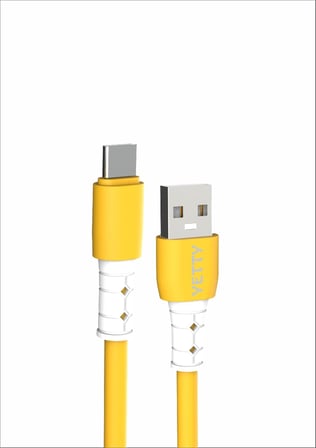 Yetty 3A Lighting ile Uyumlu, Type-C, Type-C to Type-C Silikonlu Data ve Hızlı Şarj Kablosu 1m Sarı YKB-Serileri (Yerli Üretim) Farklı Renkler (Type-C, Sarı)