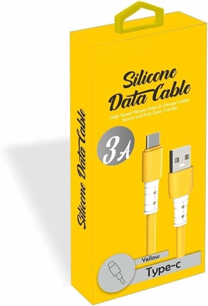 Yetty 3A Lighting ile Uyumlu, Type-C, Type-C to Type-C Silikonlu Data ve Hızlı Şarj Kablosu 1m Sarı YKB-Serileri (Yerli Üretim) Farklı Renkler (Type-C, Sarı)