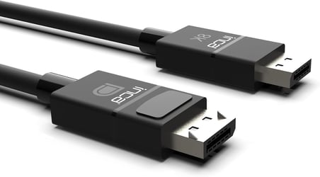 Inca IDPD-30 DisplayPort To DisplayPort 8K (7680 X 4320) @60 Hz Kablo 2m - Siyah, Tüm Displayport Cihazlarla Uyumlu, Yüksek Yenileme Hızı,Net ve Pürüzsüz Görüntü