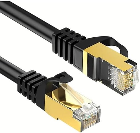 Cat7 Lan Internet Data Modem Kablosu (Cat 7 Ethernet Modem Rj45 Uçlu Jacklı Network Adsl) (3 METRE)