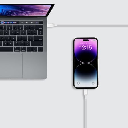 DL53W 1-Link Flow CL USB-C to Lightning Kablo 1.2m White