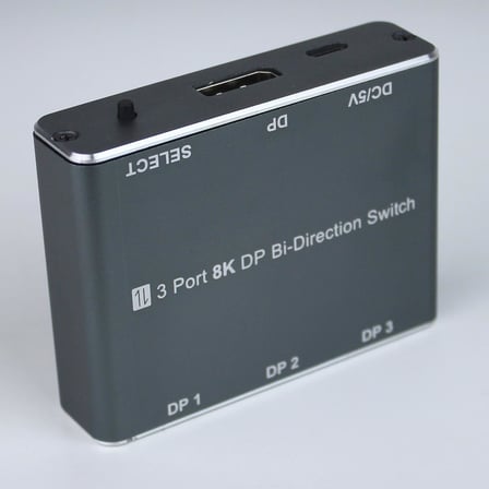 CR60 3 Port 8K DisplayPort Bi-Directional Switch – 8K@60Hz / 4K@144Hz / 1080P Çift Yönlü DP Anahtarlayıcı ve Ayırıcı