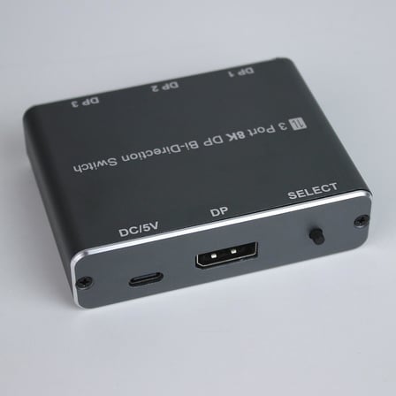 CR60 3 Port 8K DisplayPort Bi-Directional Switch – 8K@60Hz / 4K@144Hz / 1080P Çift Yönlü DP Anahtarlayıcı ve Ayırıcı