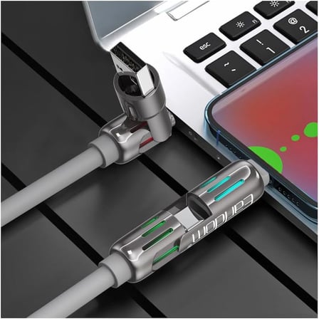 IC02 4in1 240W Type-C to Type-C, USB to Lightning, Type-C to Lightning, Gri