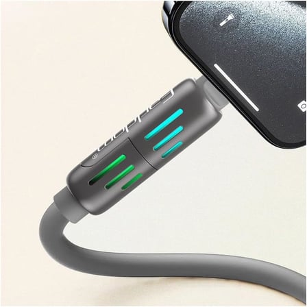 IC02 4in1 240W Type-C to Type-C, USB to Lightning, Type-C to Lightning, Gri