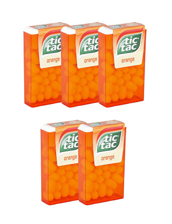 Tic Tac Portakal Aromalı Şeker 18 Gr. (5 Adet)