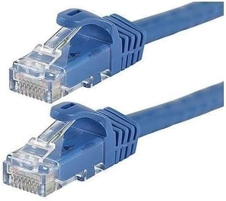 Cat6 İnternet Ethernet Kablosu, RJ45 LAN Ağ Kablosu, Mavi, 13 Metre Uzunluk, Yüksek Hızlı Veri İletişimi için