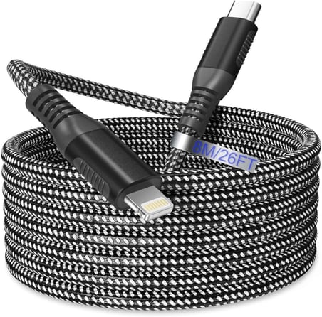 PD Lightning Ultra Hızlı Şarj Kablosu - Örgülü Kırılmaz Kablo