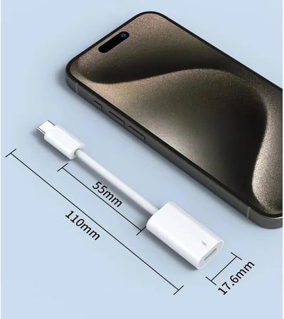 GA10 Mac-Book iPhone ile Uyumlu Şarj Data Kablosu 15 ve Üstü Çevirici Type-C to Lightninng Adaptör