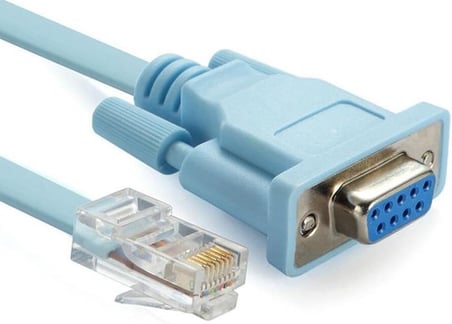 RJ45 To RS232 9 Pin CAT5E 6 Çevirici Dönüştürücü Adaptör Ethernet Kablosu 4335
