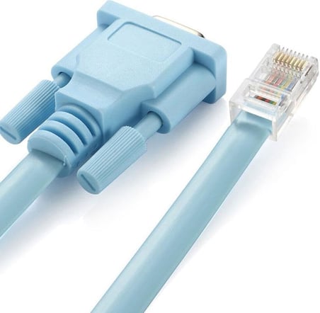 RJ45 To RS232 9 Pin CAT5E 6 Çevirici Dönüştürücü Adaptör Ethernet Kablosu 4335