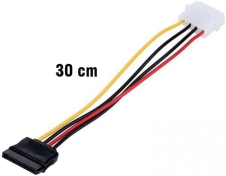 30 cm 4 pin erkek molex to 15 pin dişi sata power kablo