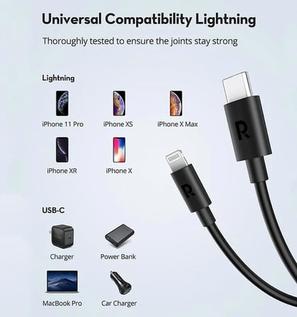 Type-C to Lightning Telefon şarj ve Data Aktarım Kablosu Kaliteli Malzeme Naylon Örgü Tekniği 1 Metre USB C to Lightning Kablo (CB1016)