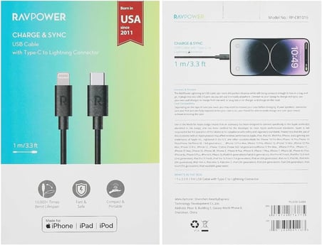 Type-C to Lightning Telefon şarj ve Data Aktarım Kablosu Kaliteli Malzeme Naylon Örgü Tekniği 1 Metre USB C to Lightning Kablo (CB1016)