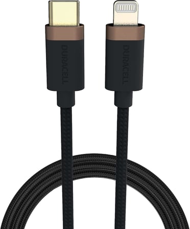 1M USB-C to Lightning Braided Black