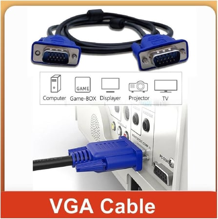 1.5M Vga To Vga Monitör Ekran Uzatma Ekleme Kablosu 15 Pin