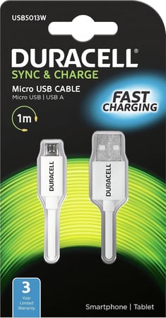Lightning USB kablosu (1 M) Apple iPhone Uyumlu Micro-USB (1 Meter) Beyaz USB5013W