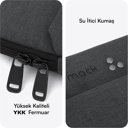 Mce 1504 14 1" Nova Eco 13 14 İnc Yeni Macbook Pro İcin Kilif, Aksesuar Bolmeli Laptop Kilifi, Ykk Fermuarli Notebook & Tablet Kilifi, Antrasit
