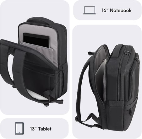 Office Eco Mce-1212  16 İnç Su İ̇Tici Laptop Sırt Çantası, Usb Şarj Portlu Bilgisayar Ve Notebook Çantası, Kadın Erkek Bilgisayar İ̇Ş Çantası, Üniversite Okul Çantası, Siyah